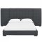 Sierra Upholstered Platform Queen Bed in Gray Fabric by Modway