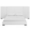 Sierra Upholstered Platform Queen Bed in White Fabric by Modway