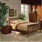 Walnut Finish Casual Solid Bedroom with Slightly Antique Touch