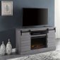 Amrita TV Stand w/Fireplace 91616 in Gray Oak by Acme
