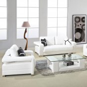 2926 Sofa Set in White Bonded Leather by VIG