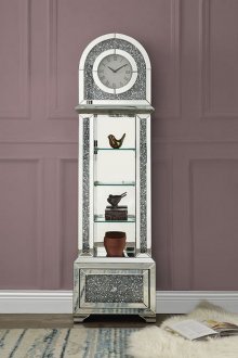 Noralie Grandfather Clock AC00353 in Mirror w/LED by Acme