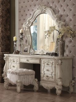 Versailles Vanity Desk 21137 in Bone White by Acme w/Options