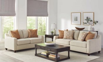 Christine Sofa 552061 in Beige Chenille by Coaster w/Options [CRS-552061 Christine]