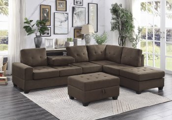 Maston Sectional Sofa 9507CH in Chocolate by Homelegance [HESS-9507CH-Maston]