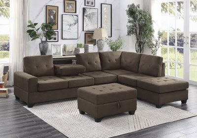 Maston Sectional Sofa 9507CH in Chocolate by Homelegance