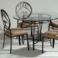 Dark Champagne Metal Modern Dining Table w/Optional Chairs