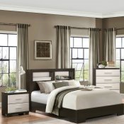 Pell Bedroom 1967 5Pc Set in Espresso & White by Homelegance