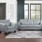 Spivey Sofa 9460AQ in Aqua Leather by Homelegance w/Options