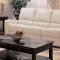Cream Bonded Leather Modern Reclining Living Room Sofa w/Options