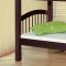Soft Mocha Finish Solid Pine Contemporary Youth Bunk Bed