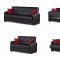 Bronx Sofa Bed in Black Leatherette w/Optional Loveseat & Chair