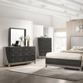 8451A Bedroom Set 5Pc Charcoal & Light Gray by Lifestyle
