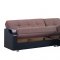 Soho Sectional Sofa in Brown Chenille Fabric by Rain w/Options