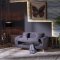 FD516 Sofa Bed & Loveseat Set in Gray Fabric by FDF