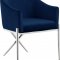Xavier Dining Chair 762 Set of 2 Navy Velvet Fabric by Meridian