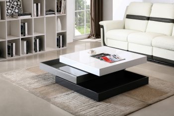 CW01 Rotary Coffee Table in White/Grey/Dark Grey Lacquer [JMCT-CW01]