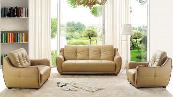 2088 Sofa in Beige Half Leather by ESF w/Options [EFS-2088 Beige]