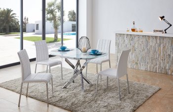 2303 Dining Table in White by ESF w/Optional 3450 Chairs [EFDS-2303-3450]