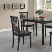 Rich Cappuccino Finish 5PC Modern Dinette Set w/Wooden Seats