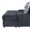 U8291 Lounger Sofa in Gray Corduroy by Global w/USB