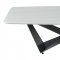 102 Coffee Table in White & Dark Gray by ESF w/ Marble Top