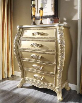 Cabriole Chest BD01467 in Gold by Acme [AMCH-BD01467 Cabriole]
