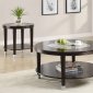 Cappuccino Finish Modern Coffee Table w/Optional End Table