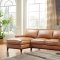 Harper Sectional Sofa in Saddle Leather by Beverly Hills
