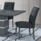 Monaco Dining Chairs Set of 4 in Dark Gray Velvet by Global