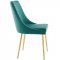 Viscount Dining Chair Set of 2 in Teal Velvet by Modway