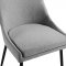 Viscount Dining Chair 3809 Set of 2 Light Gray Fabric by Modway