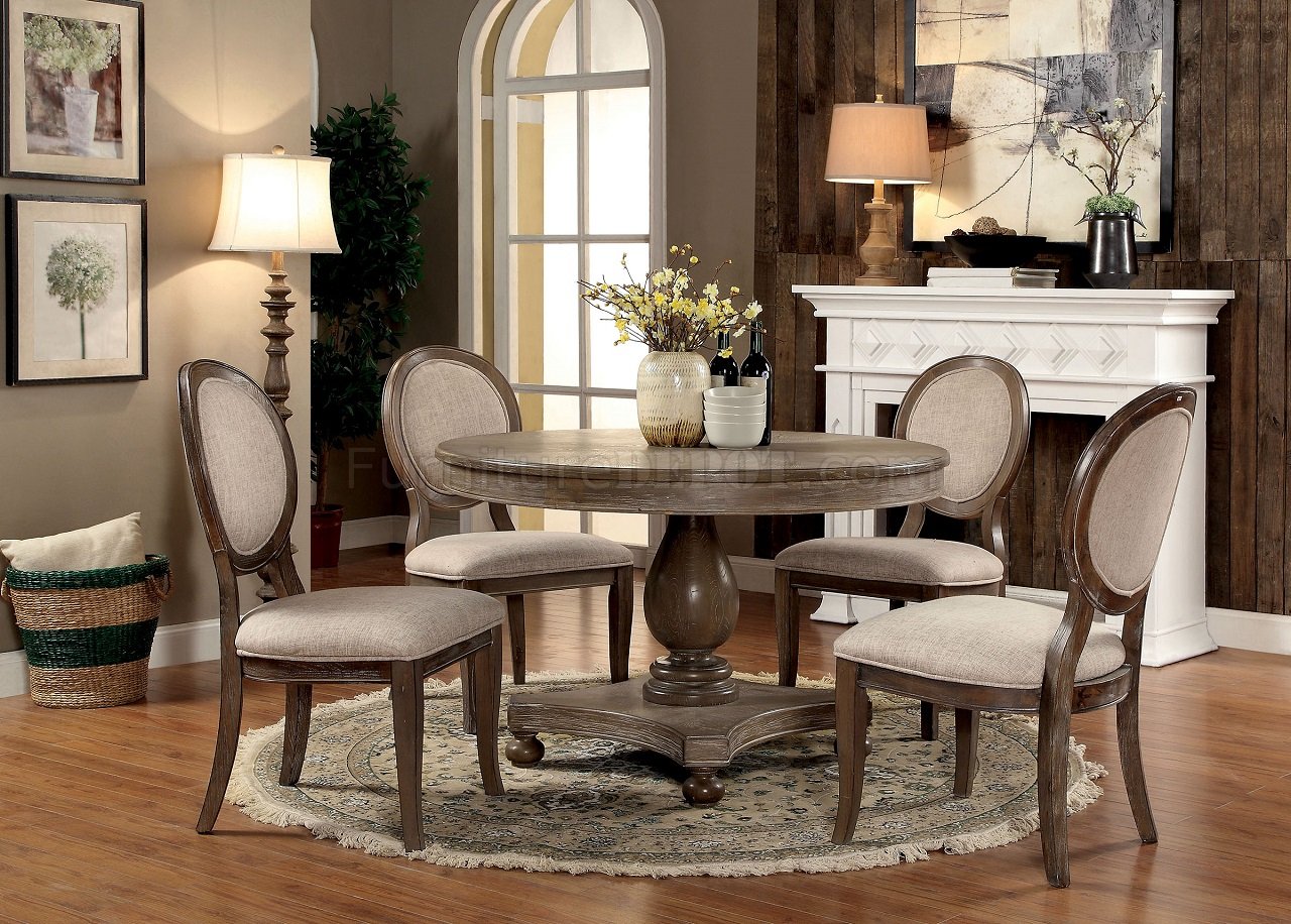 Siobhan CM3872RT Dining Room Set 5Pc in Dark Oak - Click Image to Close