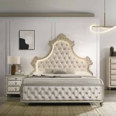Lucienne Bedroom BD02335Q in Beige Velvet by Acme w/Options