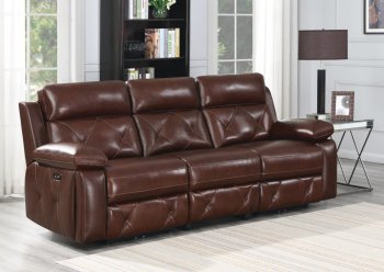 Chester Power Sofa 603441PP in Chocolate by Coaster w/Options [CRS-603441PP-Chester]