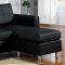 15065 Kemen Sectional Sofa in Black Vinyl by Acme