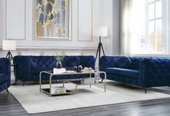 Atronia Sofa 54900 in Blue Fabric by Acme w/Options [AMS-54900-Atronia]
