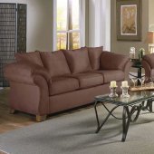 Flat Suede Truffle, Buff, Fawn, Forest or Red Sofa and Loveseat