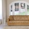 Mustard Fabric Modern Living Room w/Storage Sleeper Sofa