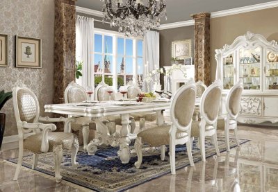Versailles Dining Table 61130 Bone White by Acme w/Options