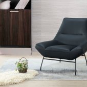 U8949 Accent Chair in Navy Leather by Global