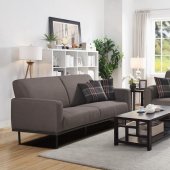 U819 Sofa, Loveseat & Chair 3Pc Set Dark Gray Fabric by Global