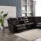 6450 Power Reclining Sectional Sofa in Brown PU by Lifestyle