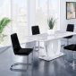 D894DT Dining Table in White by Global w/Optional Black Chairs