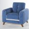 Fabio Lilyum Blue Sofa Bed in Fabric by Sunset w/Options