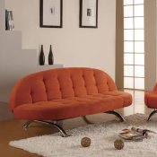 Copper, Kiwi or Black Microfiber Stylish Sleeper Sofa