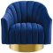 Buoyant Swivel Chair Set of 2 in Navy Velvet by Modway