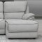 U141 Power Reclining Sectional Sofa in Light Gray by Global