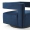 Booth Swivel Accent Chair in Midnight Blue Velvet by Modway