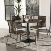 Clora Dining Room Set 5Pc 110280 in Walnut by Coaster w/Options
